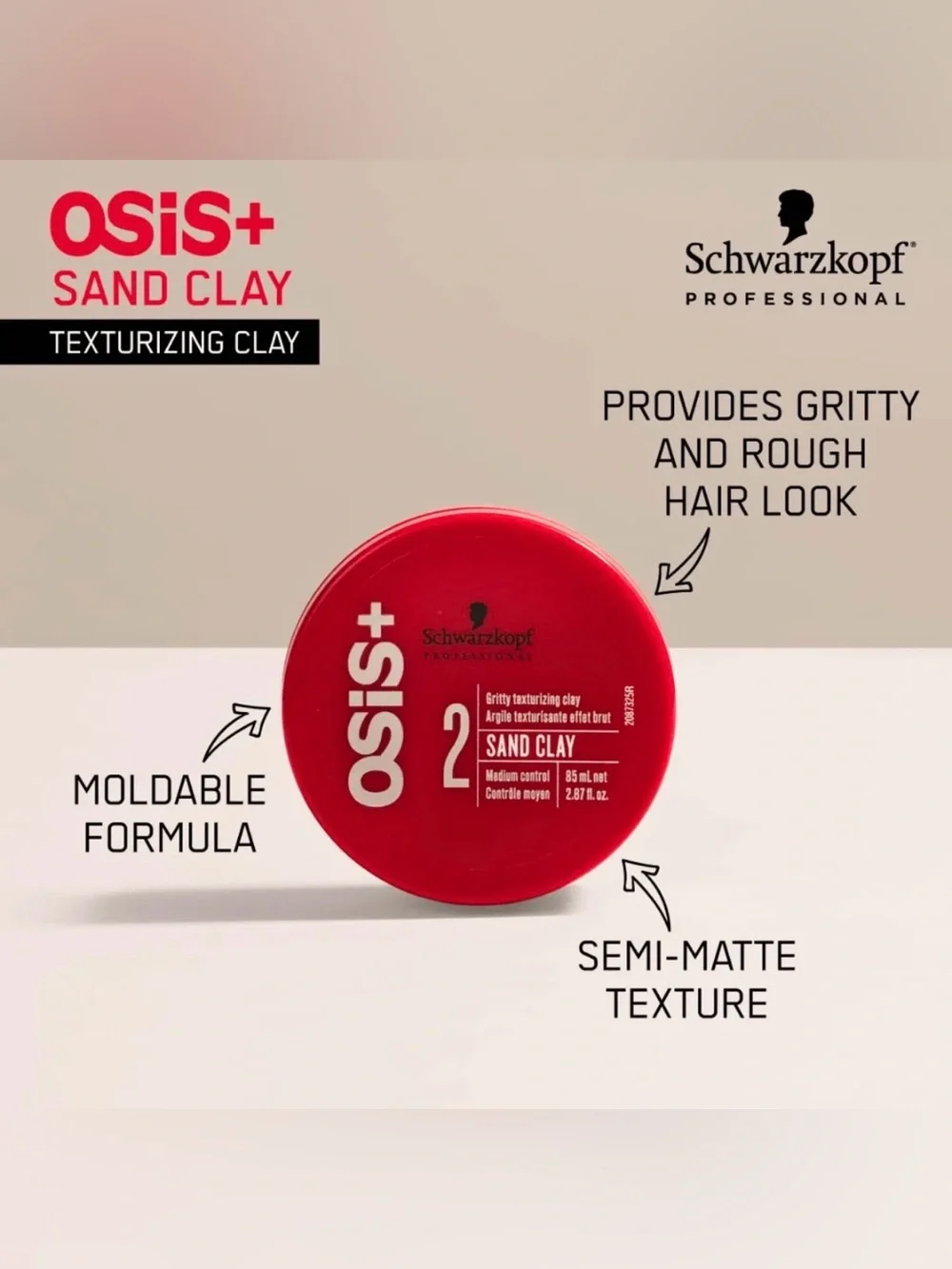 (Pack of 2) Osis+ Sand Clay by Schwarzkopf